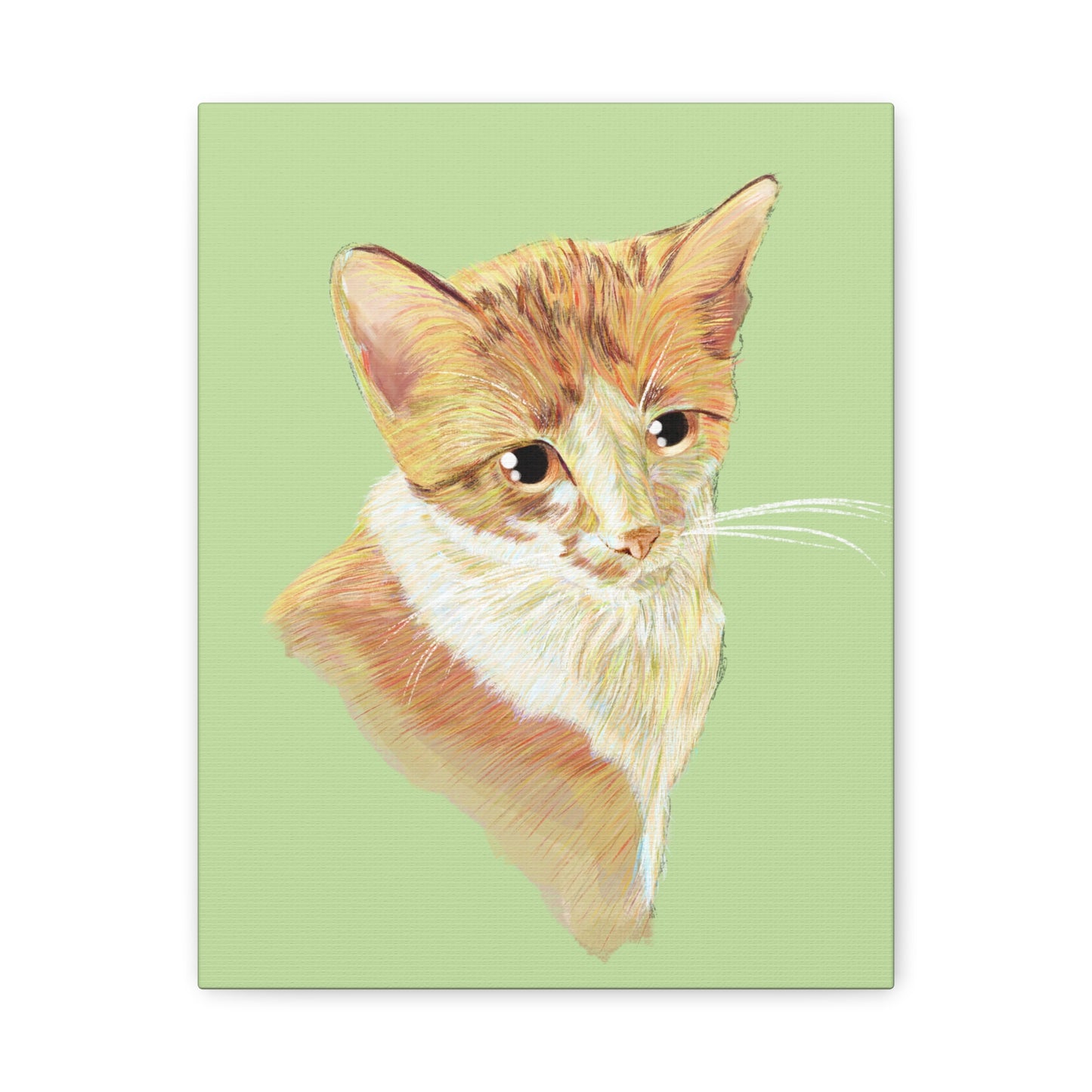 Whimsical Cat Portrait Canvas - Cute Home Decor for Cat Lovers