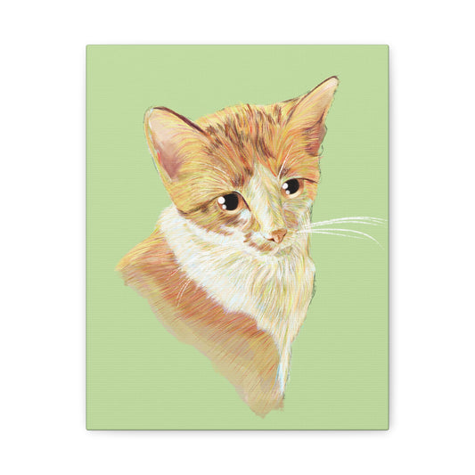 Whimsical Cat Portrait Canvas - Cute Home Decor for Cat Lovers