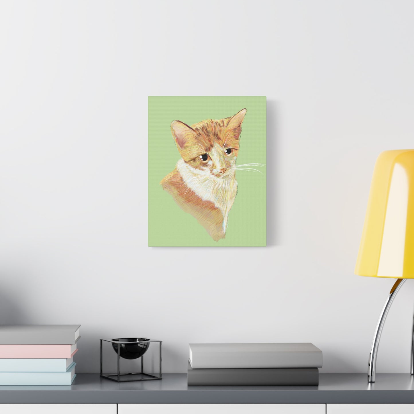 Whimsical Cat Portrait Canvas - Cute Home Decor for Cat Lovers