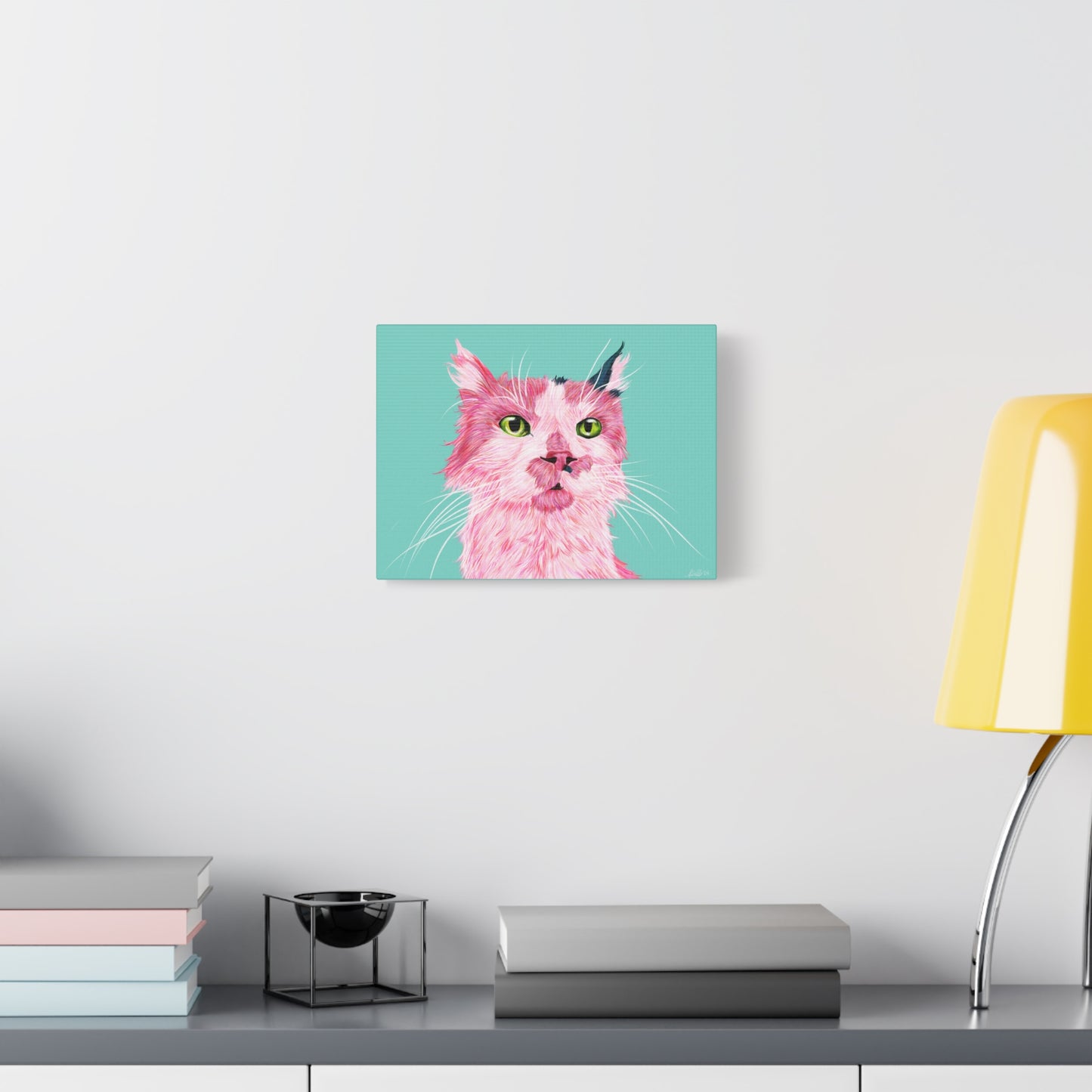 Colorful Cat Art Canvas - Fun Home Decor